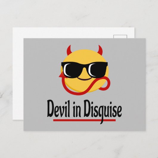 duivel in vermomming Emoji Hot Trendy Funny Briefkaart (Voorkant / Achterkant)