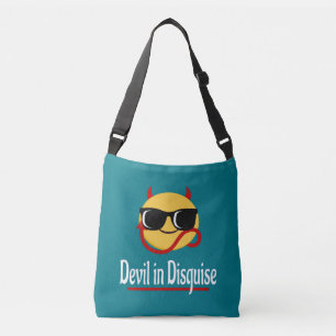duivel in vermomming Emoji Hot Trendy Funny white Crossbody Tas