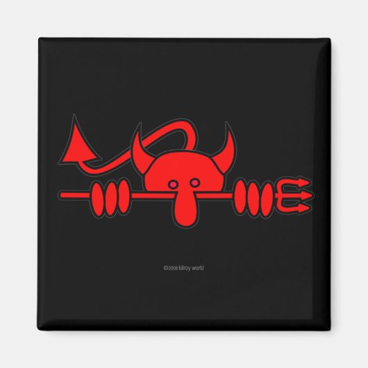 Duivel Kilroy Magnet 1 (Voorkant)
