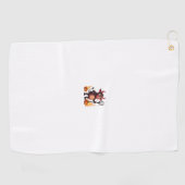 Duivel Koe Mischief Golfhanddoek (Horizontaal)
