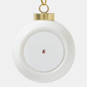 Duivel Koe Mischief Keramische Bal Ornament