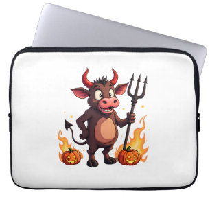 Duivel Koe Mischief Laptop Sleeve
