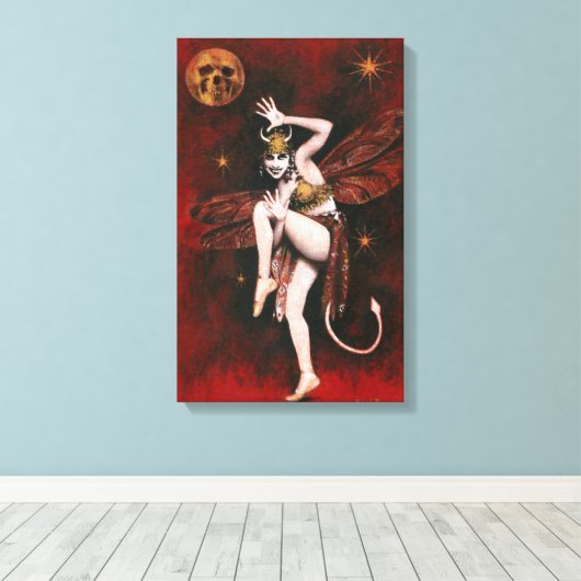  Duivel Lady Dancer Wrapped Canvas (Insitu (Houten vloer))