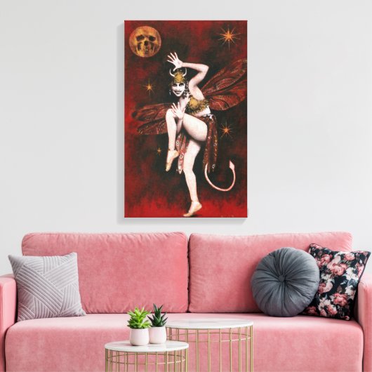 Duivel Lady Dancer Wrapped Canvas Afdruk (Insitu (Woonkamer))