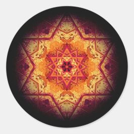 Duivel marmer - patronen ronde sticker