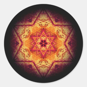 Duivel marmer - patronen ronde sticker