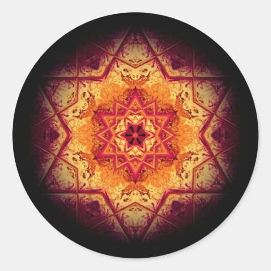 Duivel marmer - patronen ronde sticker (Voorkant)