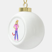 duivel meisje keramische bal ornament (Rechts)