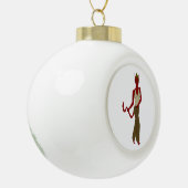 duivel meisje keramische bal ornament (Links)