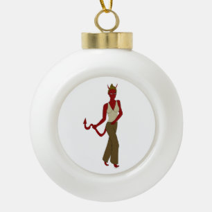 duivel meisje    keramische bal ornament