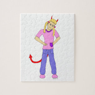 duivel meisje legpuzzel