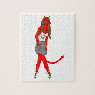 duivel meisje legpuzzel