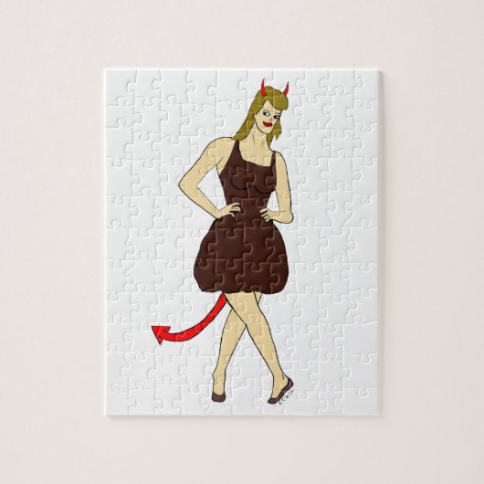 duivel meisje     legpuzzel (Verticaal)