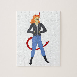 duivel meisje legpuzzel