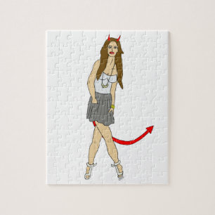 duivel meisje legpuzzel