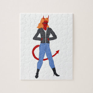 duivel meisje legpuzzel