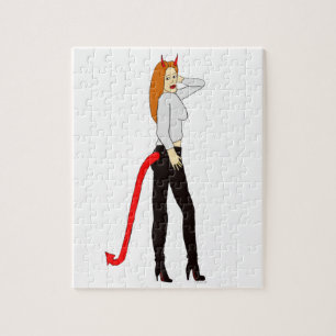 duivel meisje legpuzzel