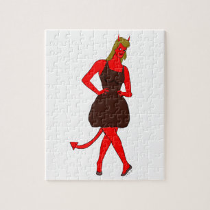 duivel meisje legpuzzel
