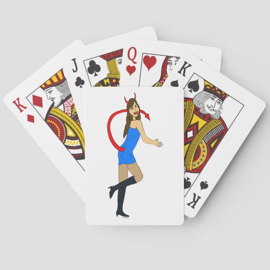 duivel meisje pokerkaarten (Achterkant)