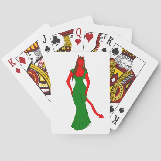 duivel meisje pokerkaarten (Achterkant)