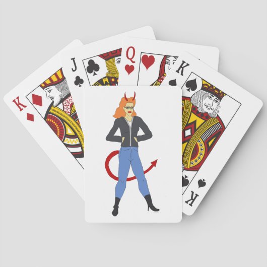 duivel meisje pokerkaarten (Achterkant)