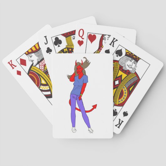 duivel meisje pokerkaarten (Achterkant)
