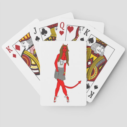duivel meisje pokerkaarten (Achterkant)