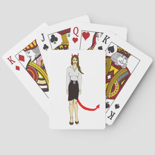 duivel meisje pokerkaarten (Achterkant)
