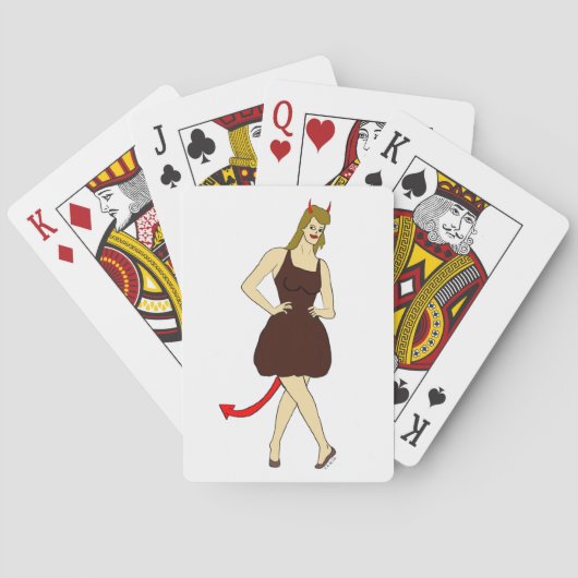 duivel meisje pokerkaarten (Achterkant)