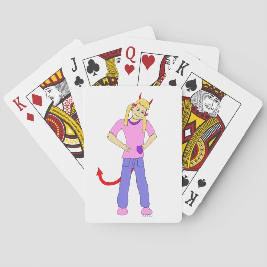 duivel meisje pokerkaarten (Achterkant)