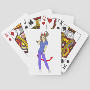 duivel meisje pokerkaarten