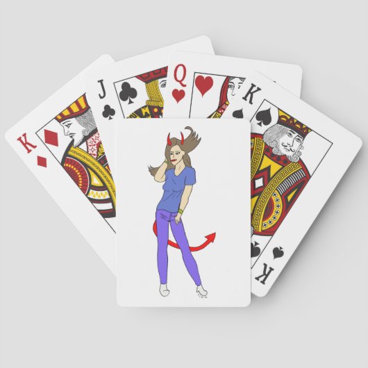 duivel meisje pokerkaarten (Achterkant)
