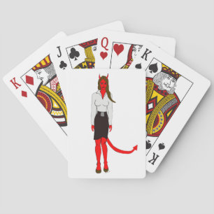 duivel meisje pokerkaarten