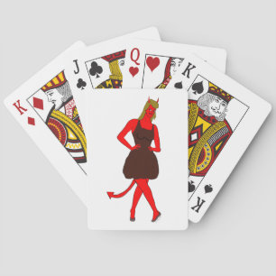 duivel meisje pokerkaarten