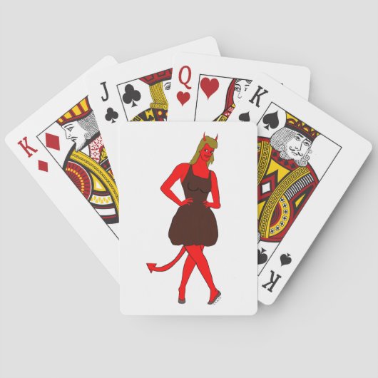 duivel meisje pokerkaarten (Achterkant)