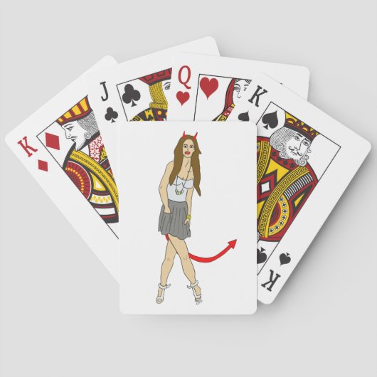 duivel meisje pokerkaarten (Achterkant)