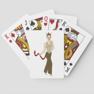 duivel meisje pokerkaarten