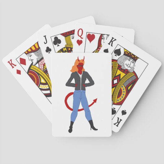 duivel meisje pokerkaarten (Achterkant)