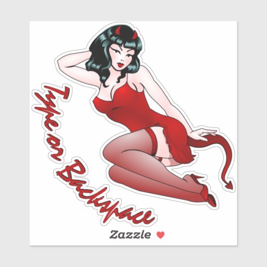 Duivel Meisje Sticker Persoonlijke Pin-up Decals (Vel)