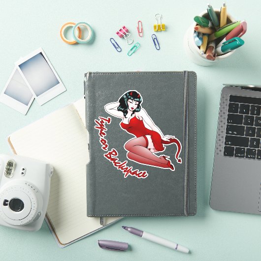 Duivel Meisje Sticker Persoonlijke Pin-up Decals (iPad Cover)