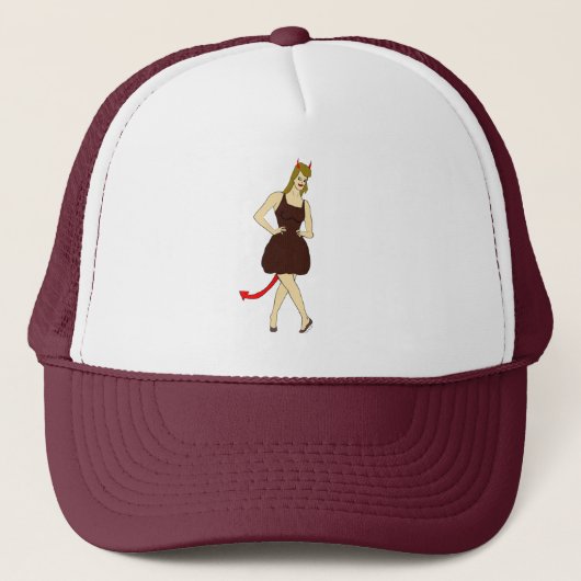 duivel meisje     trucker pet (Voorkant)