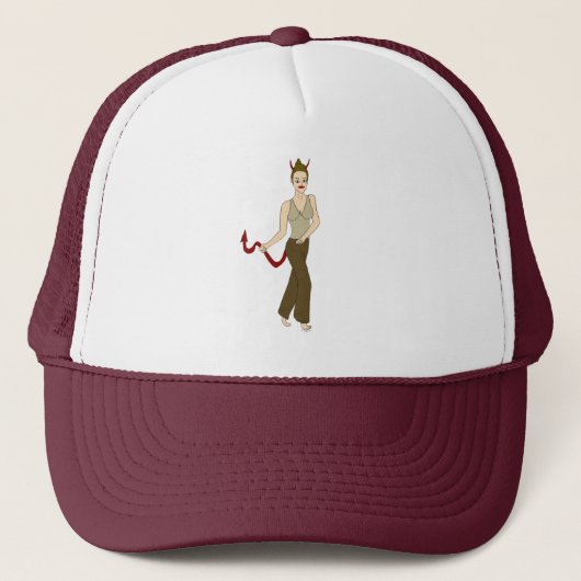 duivel meisje    trucker pet (Voorkant)