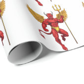 Duivel met drietand cadeaupapier (Rol Hoek)