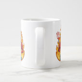 Duivel met drietand grote koffiekop (Achterkant)