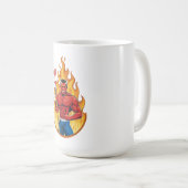 Duivel met drietand koffiemok (Voorkant rechts)