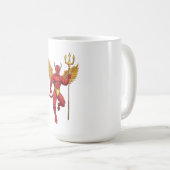 Duivel met drietand koffiemok (Voorkant rechts)