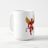 Duivel met drietand koffiemok (Voorkant links)