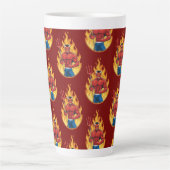 Duivel met drietand latte mok (Voorkant)