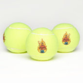 Duivel met drietand tennisballen (Multi)