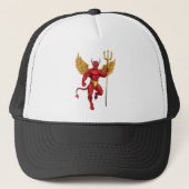 Duivel met drietand trucker pet (Voorkant)